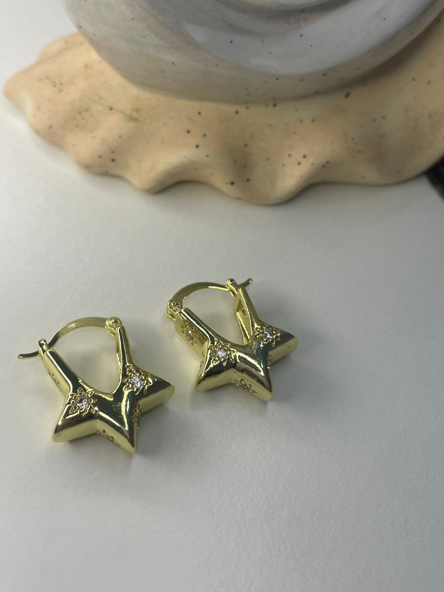 Gold earrings