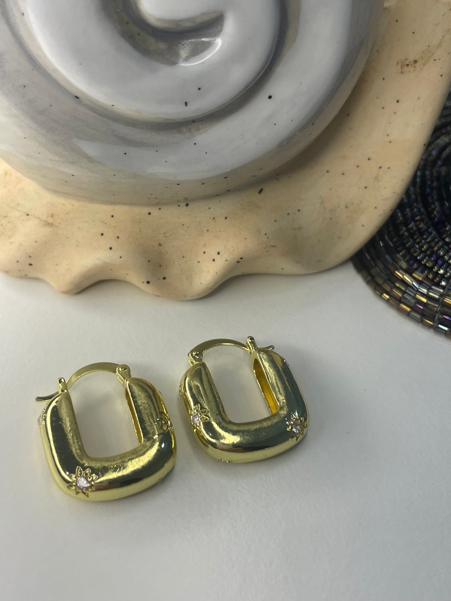 Gold earrings