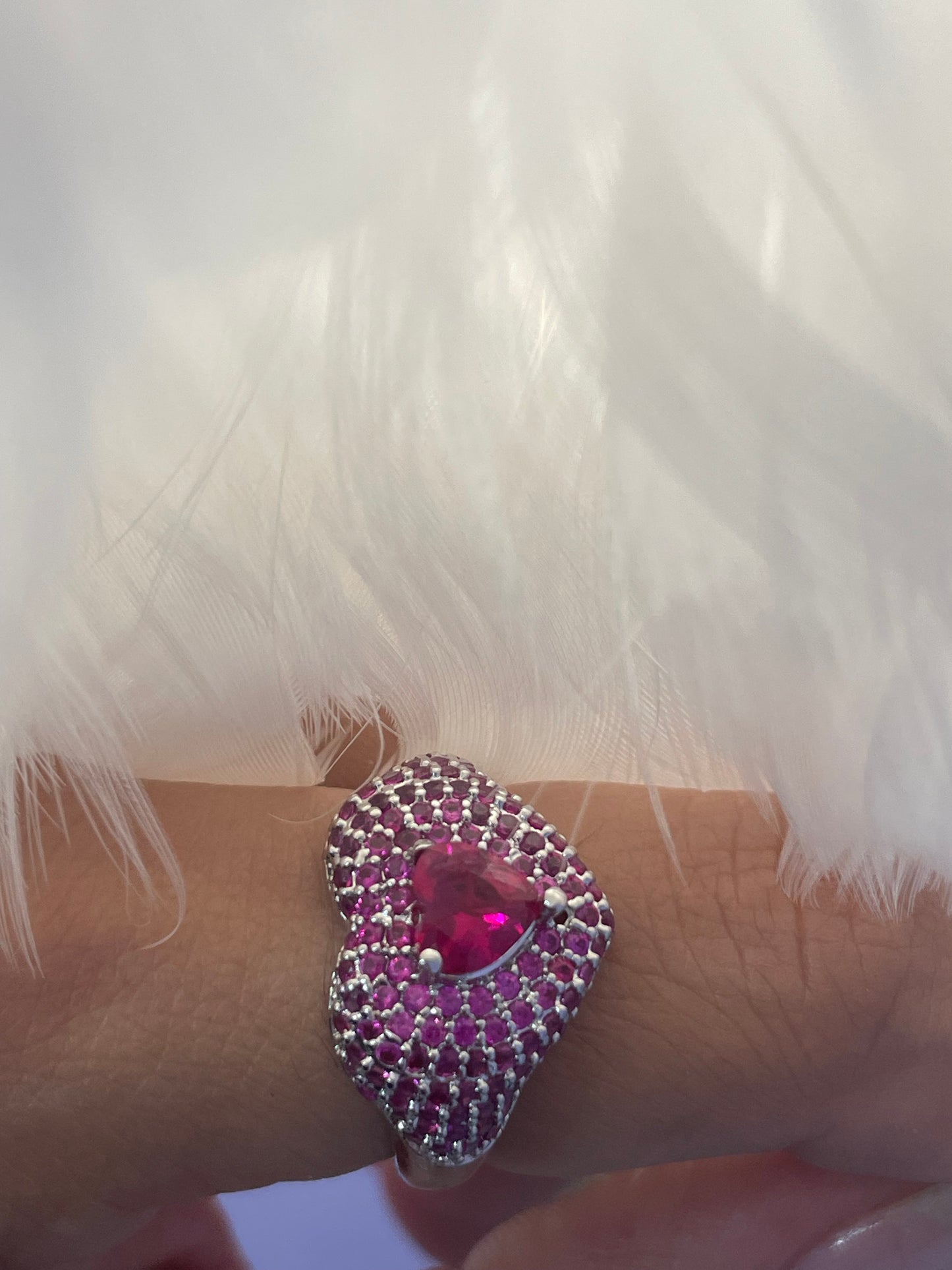 Corazón sortija plata