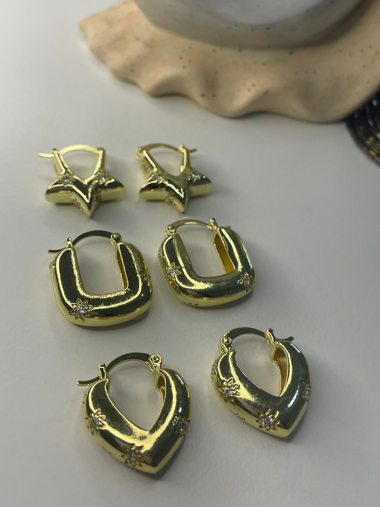 Gold earrings