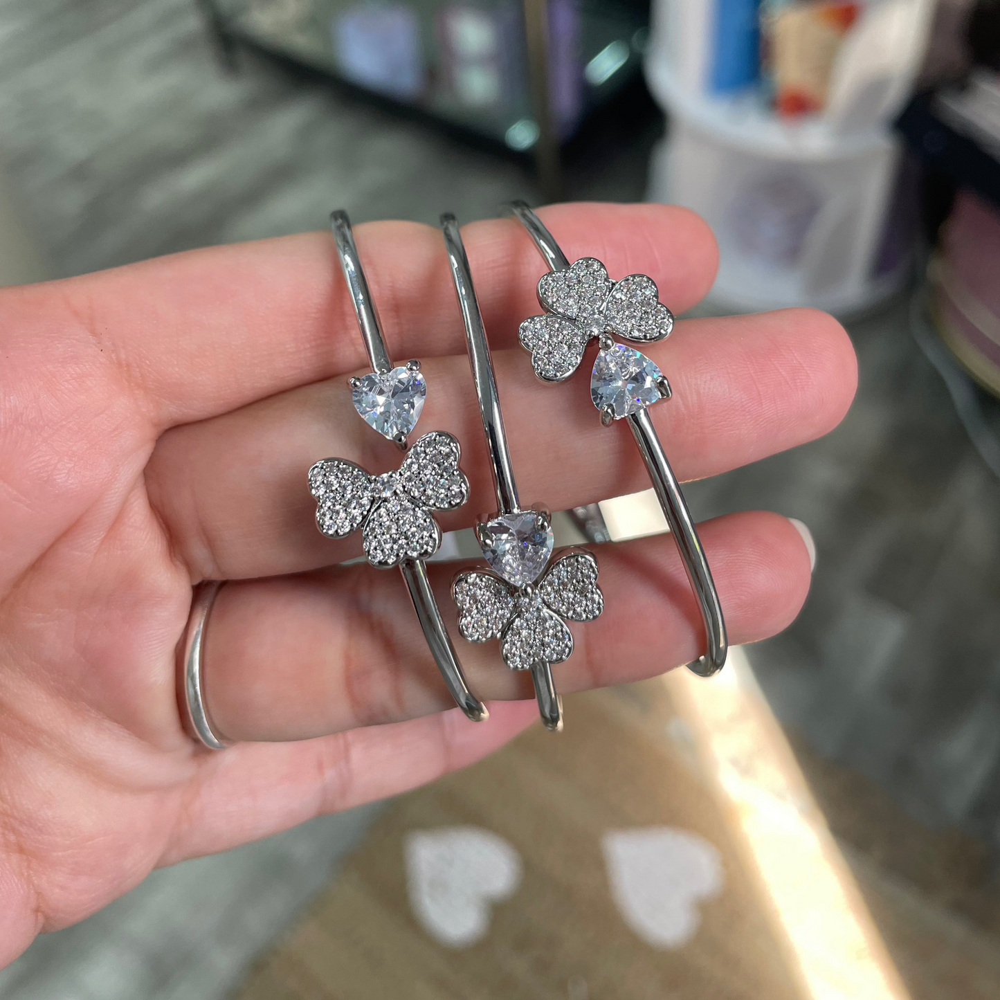 Trebol Bangle (Plata)