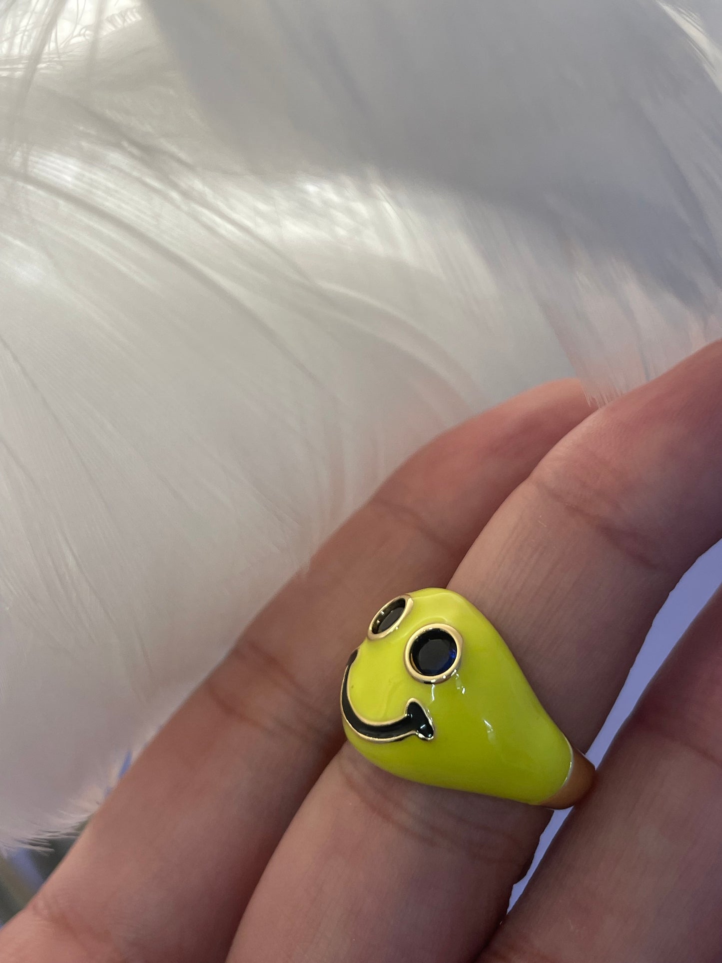 Happy face ring
