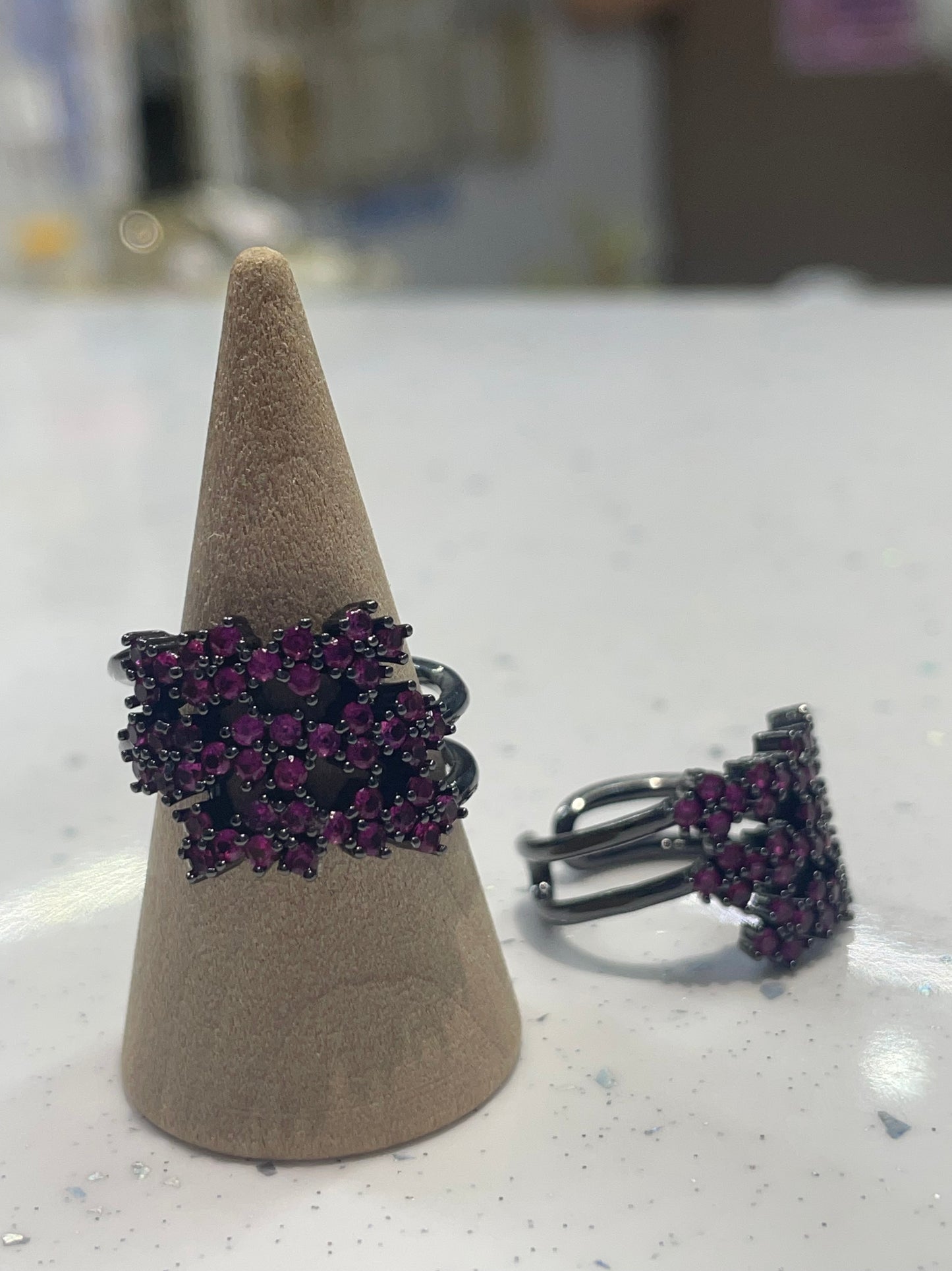Negro en diamante fusha trío