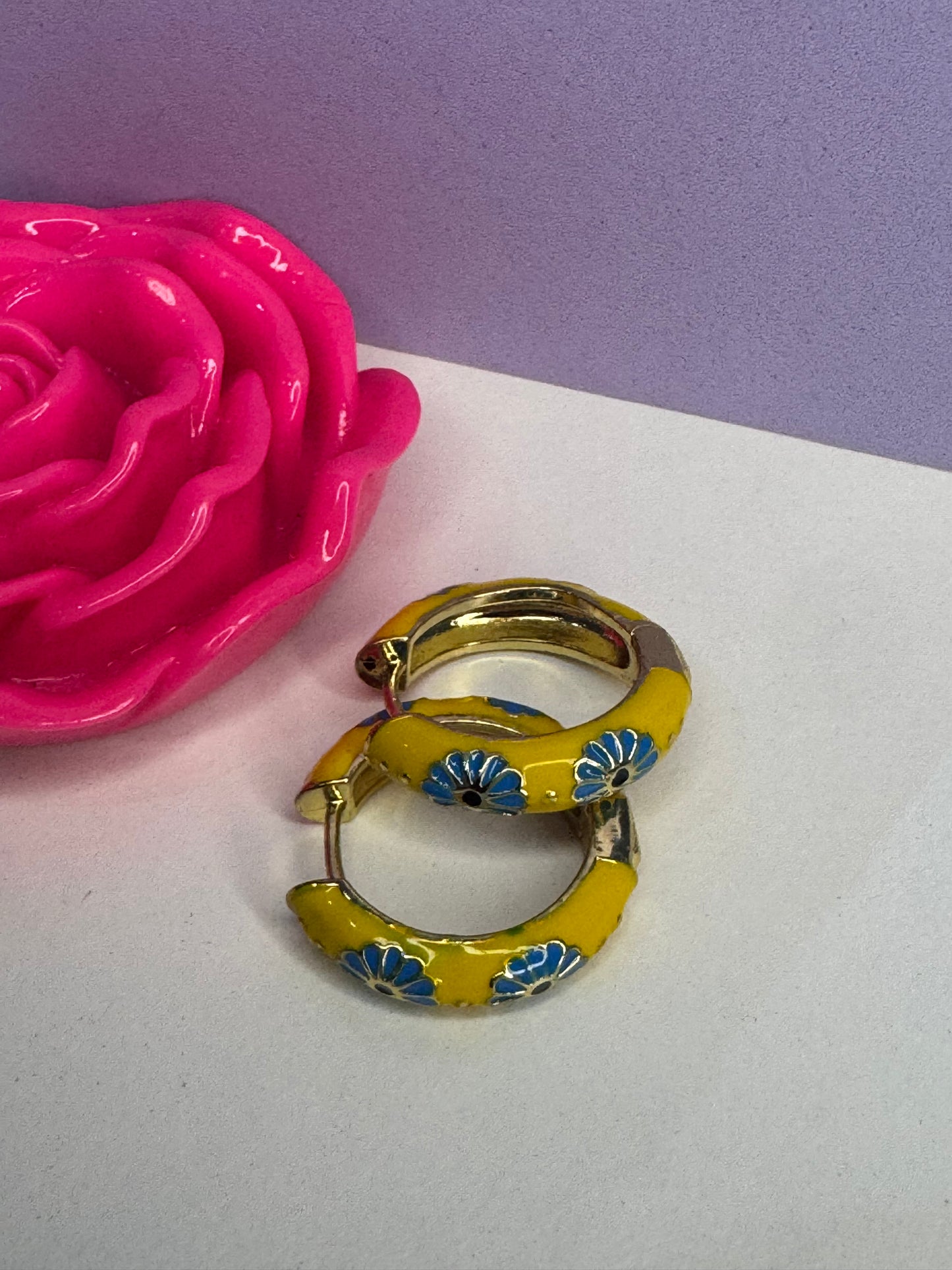 Hoops flores vintage