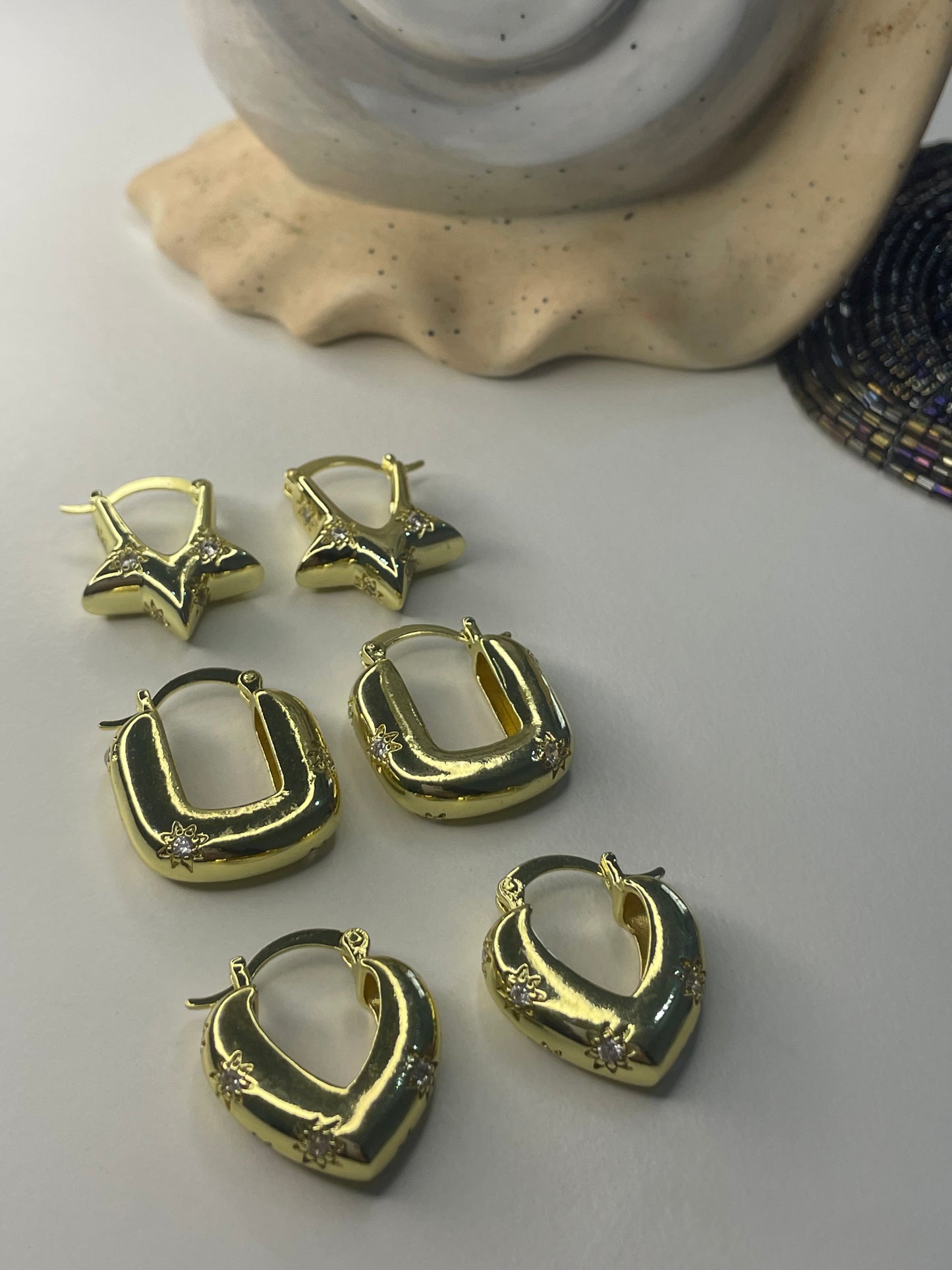 Gold earrings