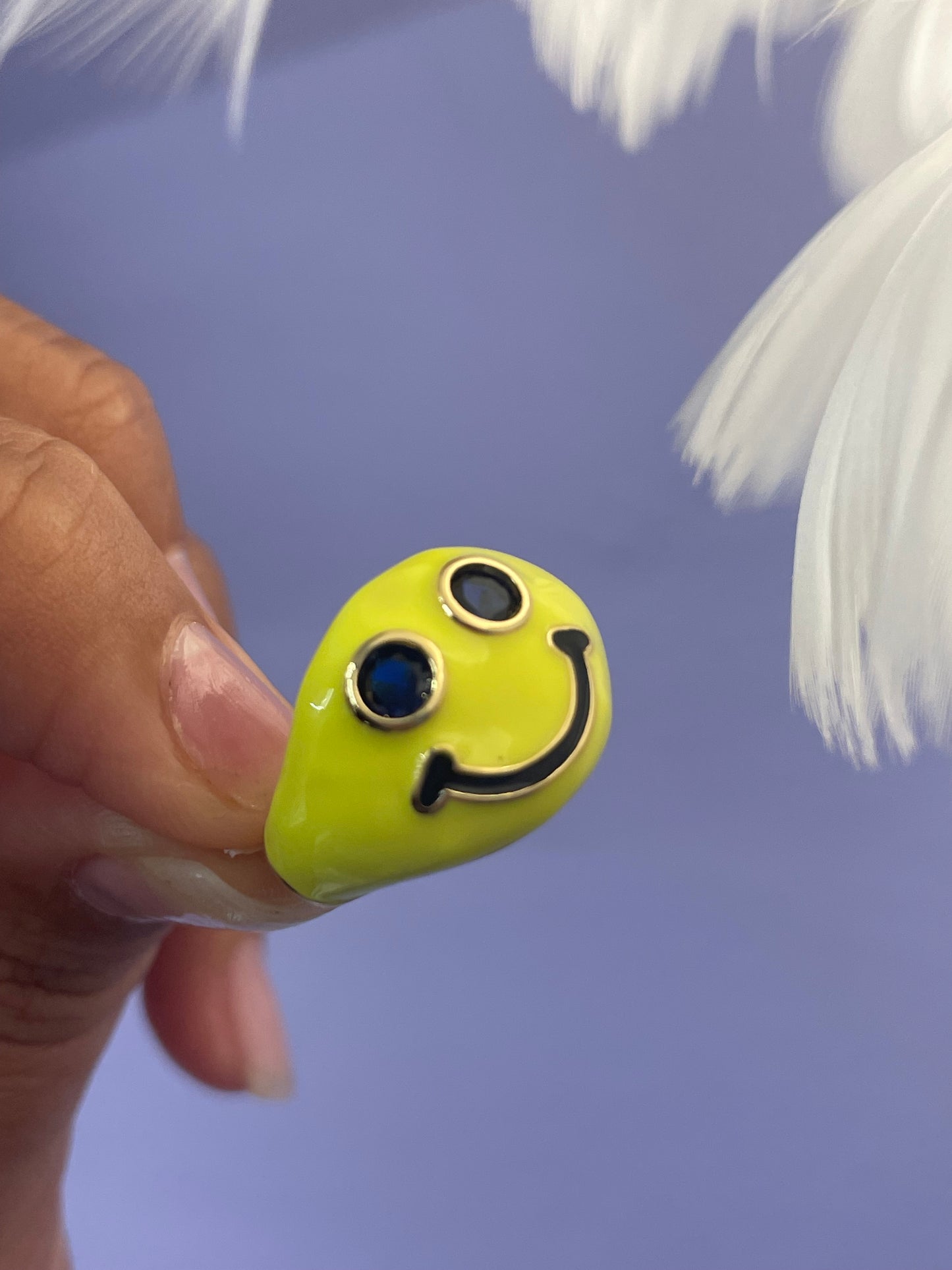 Happy face ring