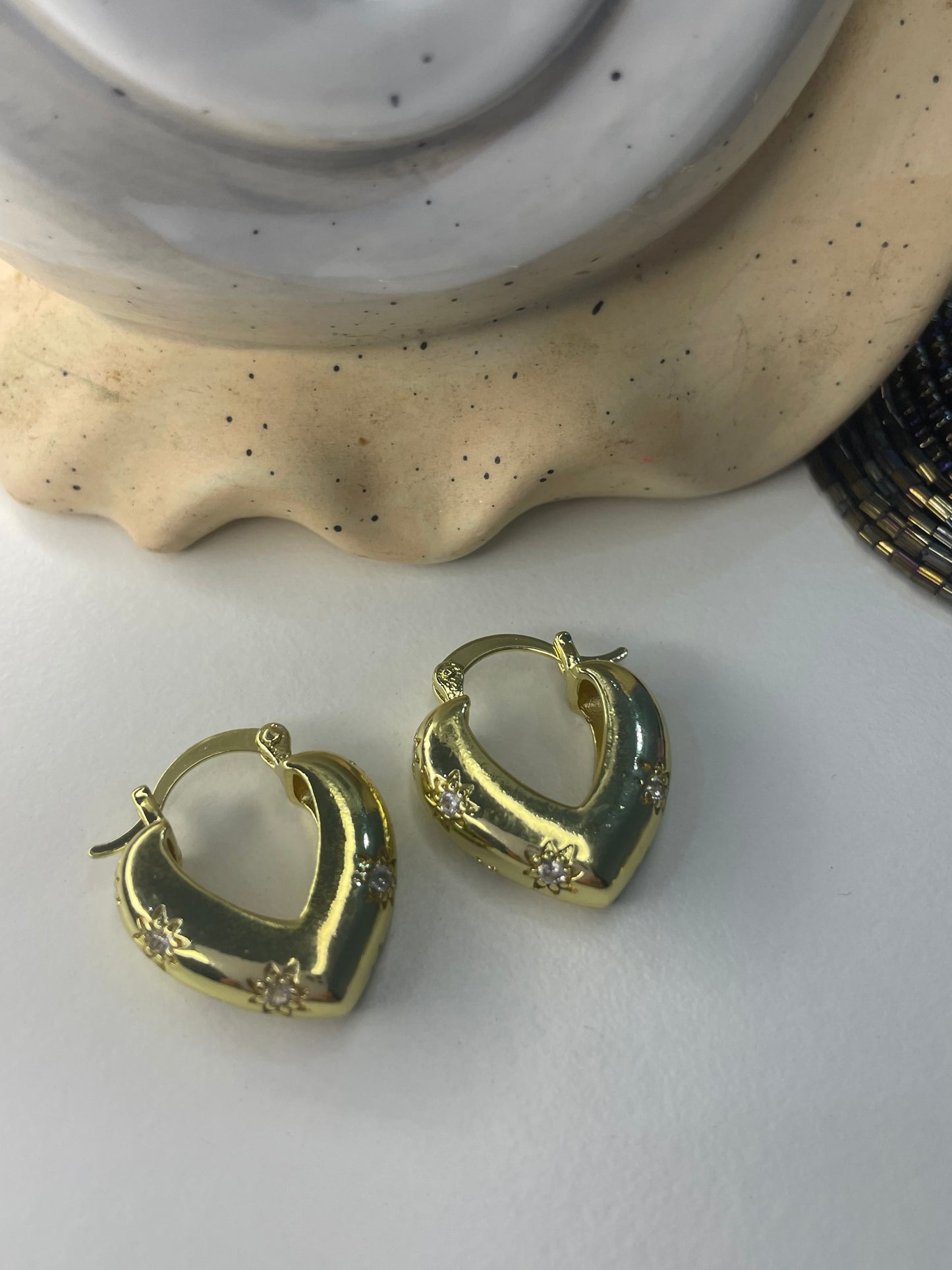 Gold earrings