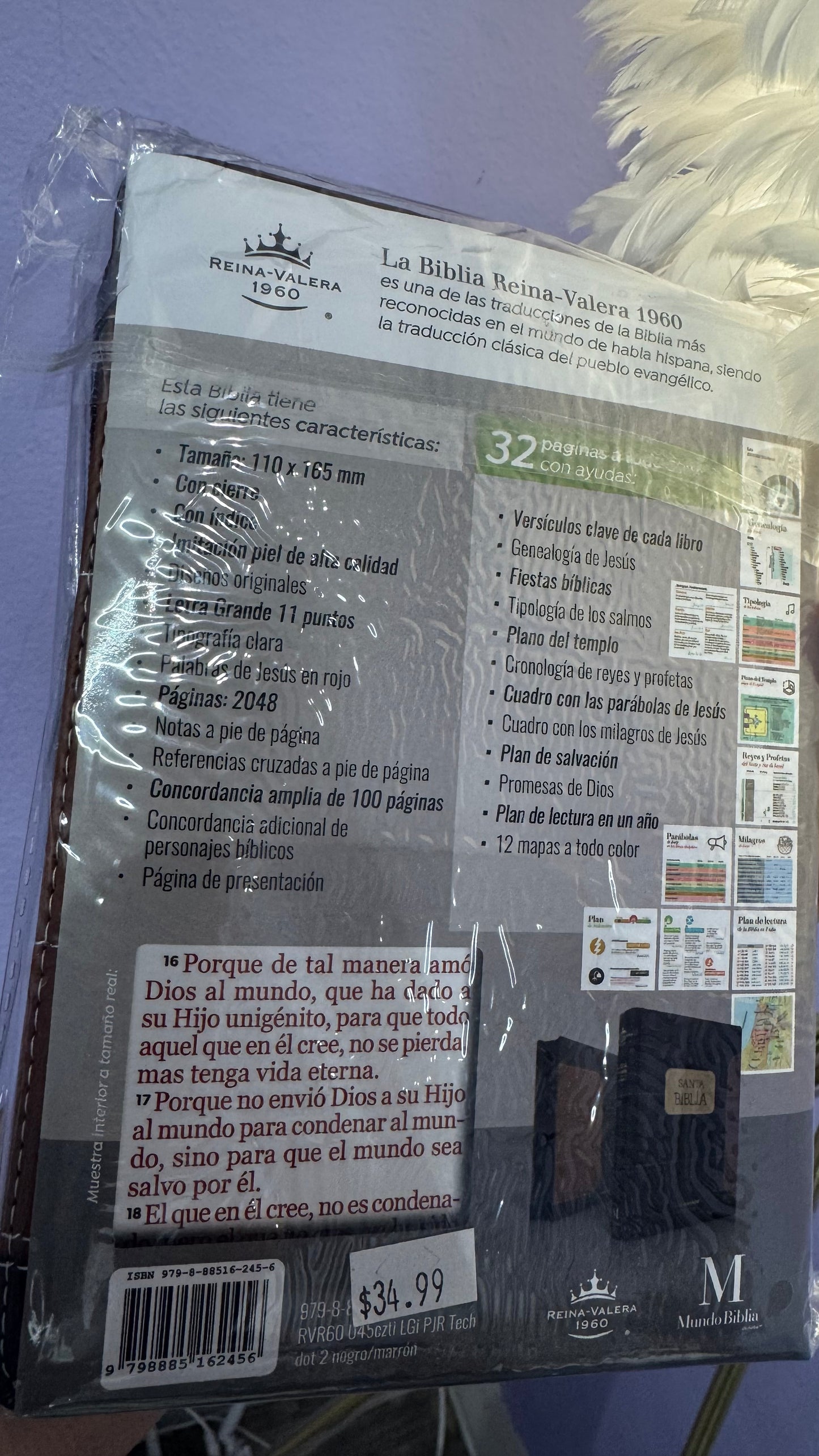 Biblia Marron cuero imitación