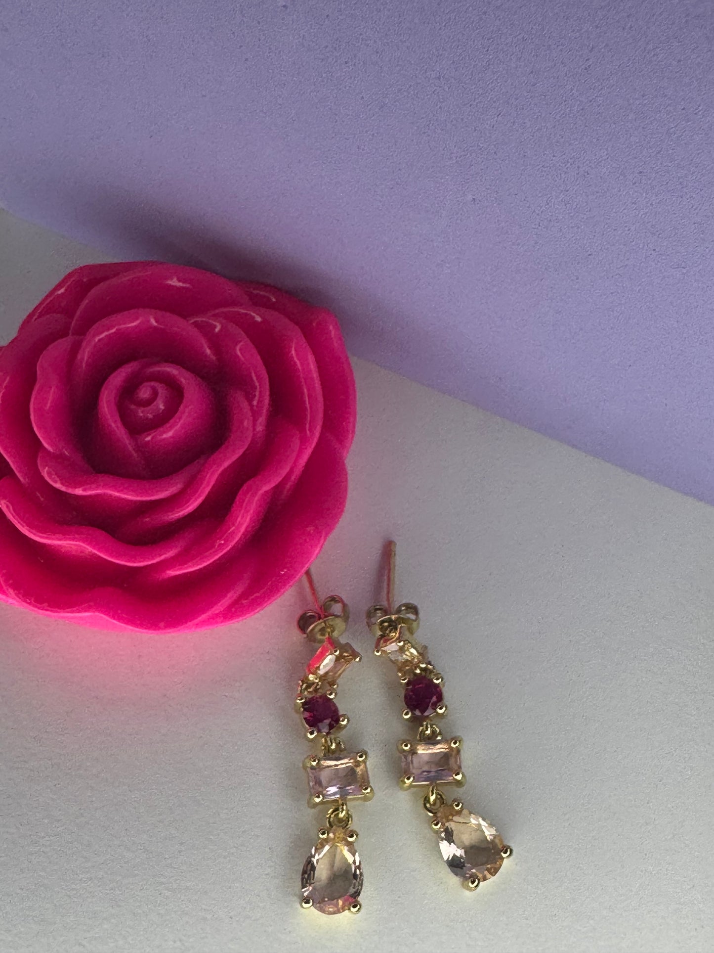 Lagrimas rosadas arete