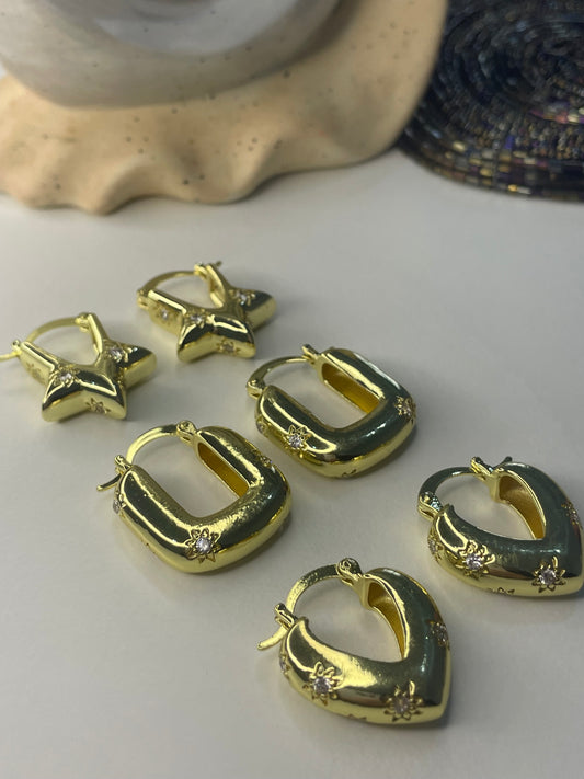 Gold earrings